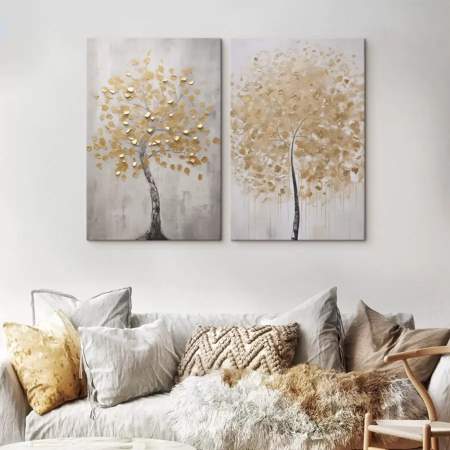 murales de pared Árbol abstracto, pintura de imitación m31013