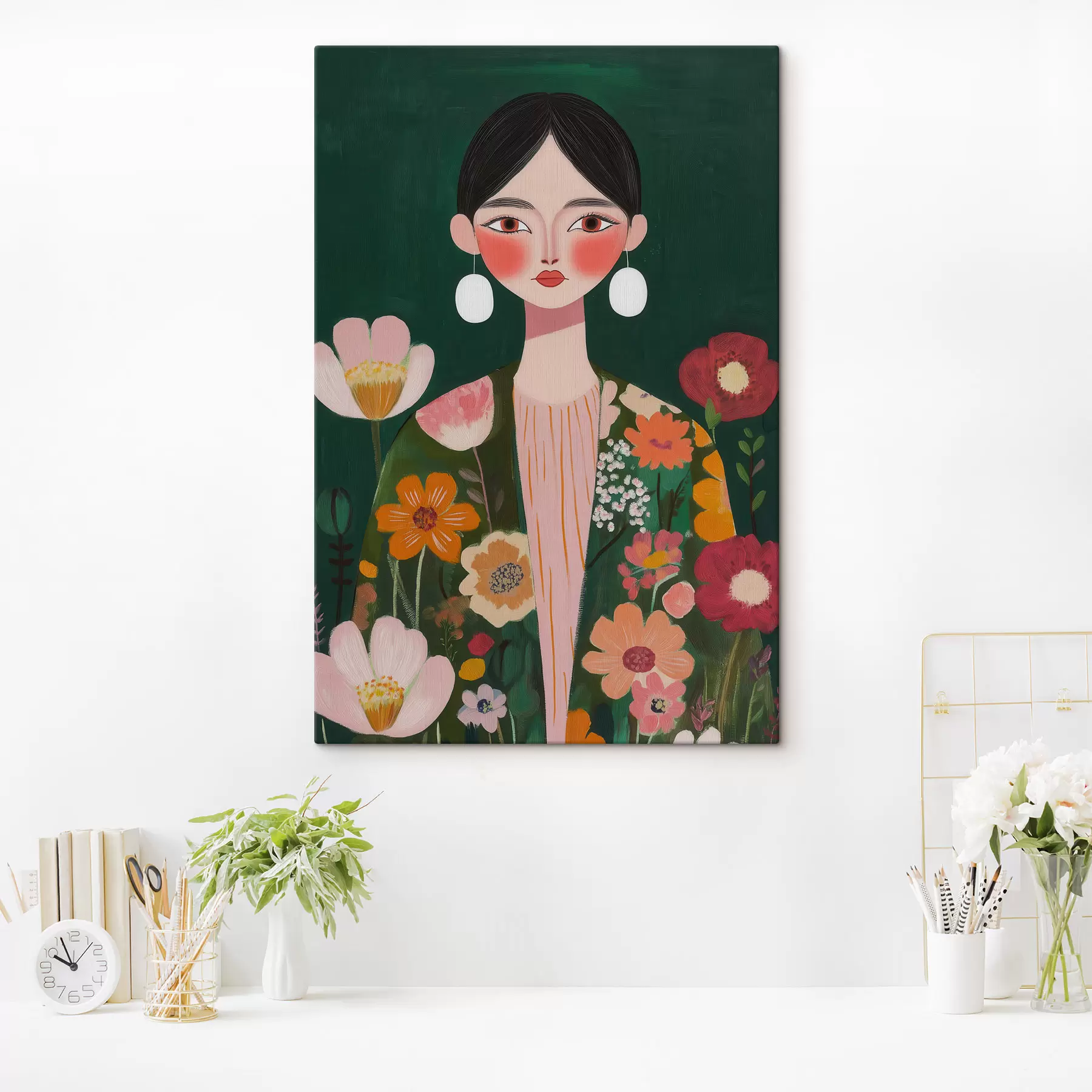 murales de pared Su chaqueta de flores s50814