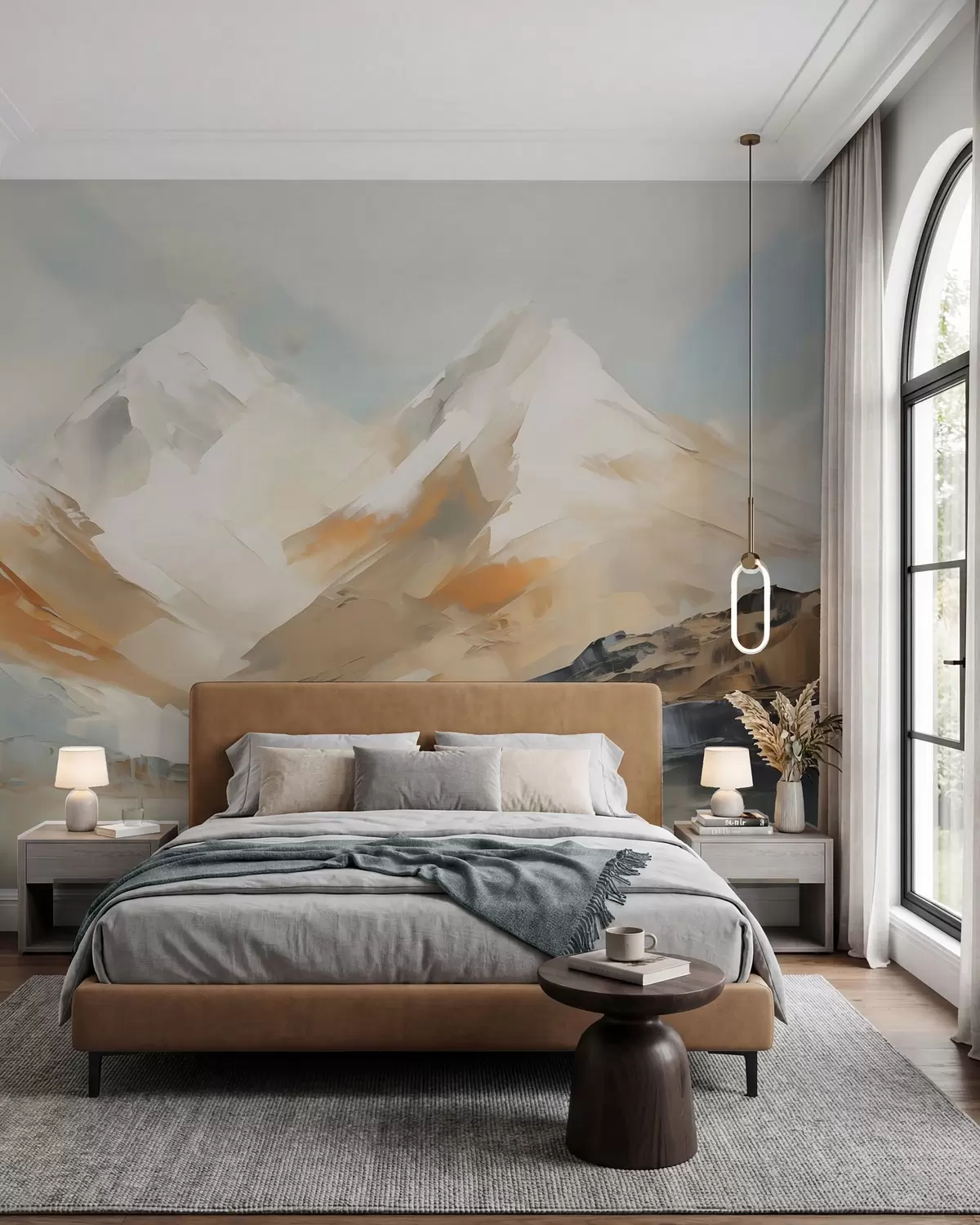 murales de pared Montañas en ocre w05904