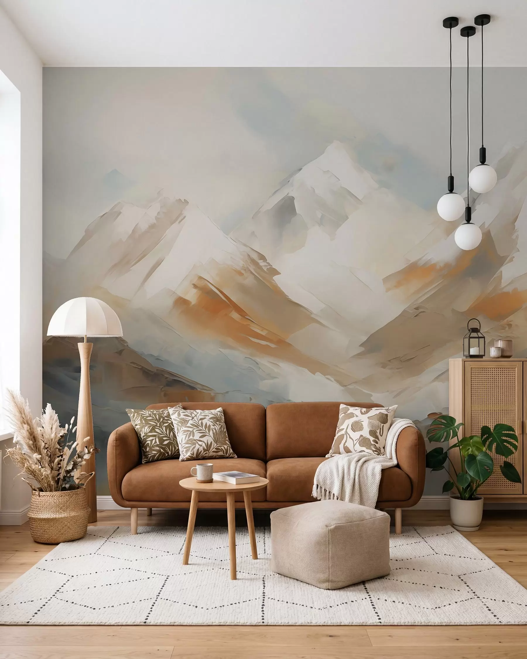 murales de pared Montañas en ocre w05904