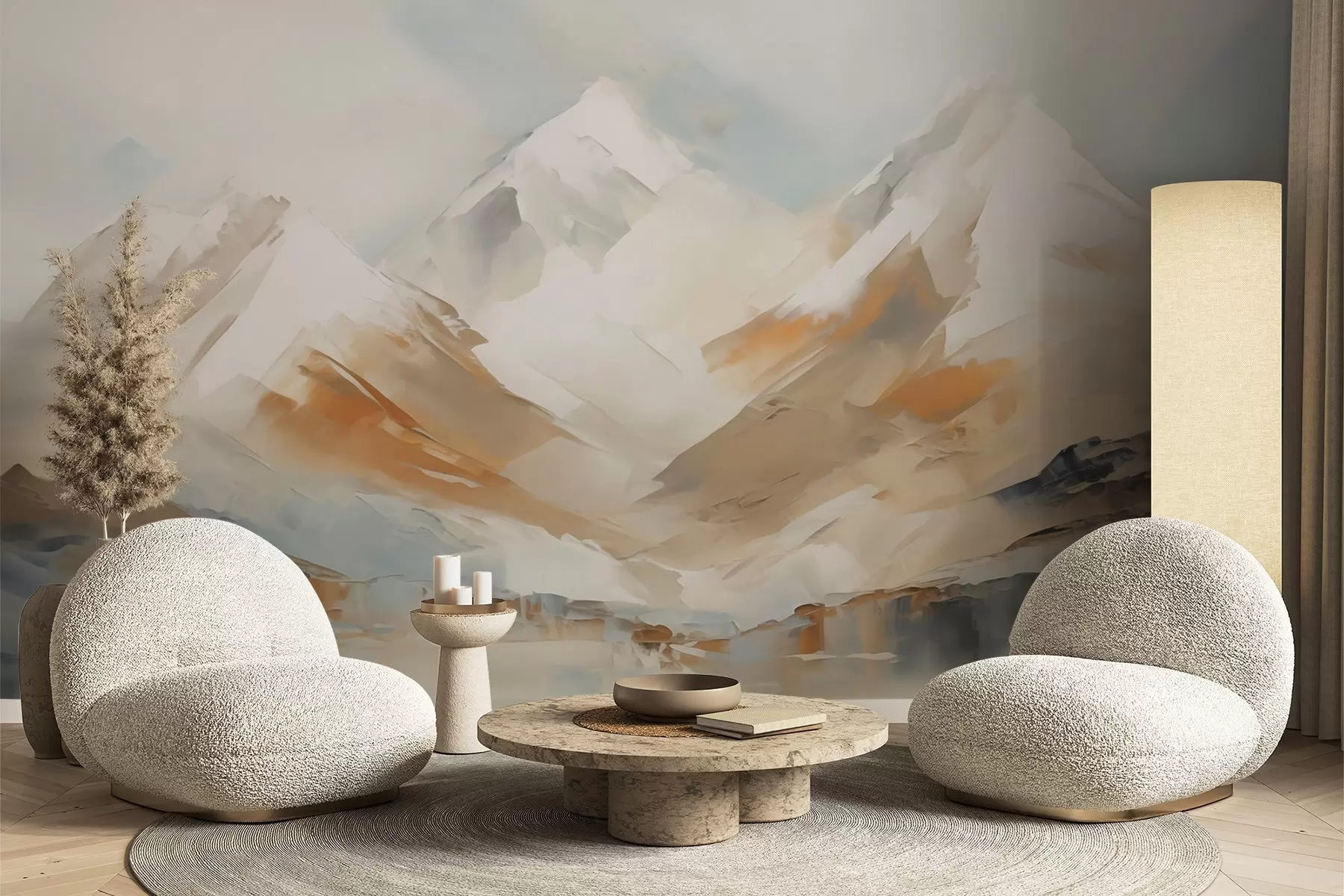 murales de pared Montañas en ocre w05904
