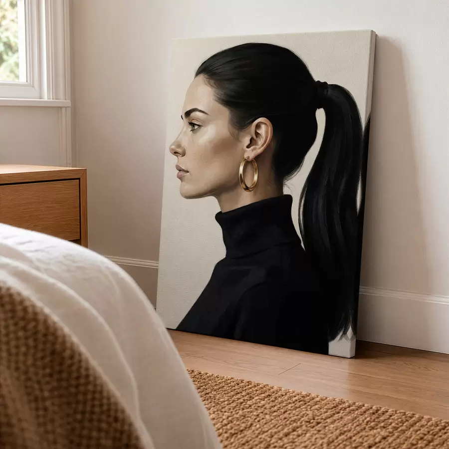 murales de pared Chica con pendientes s50495
