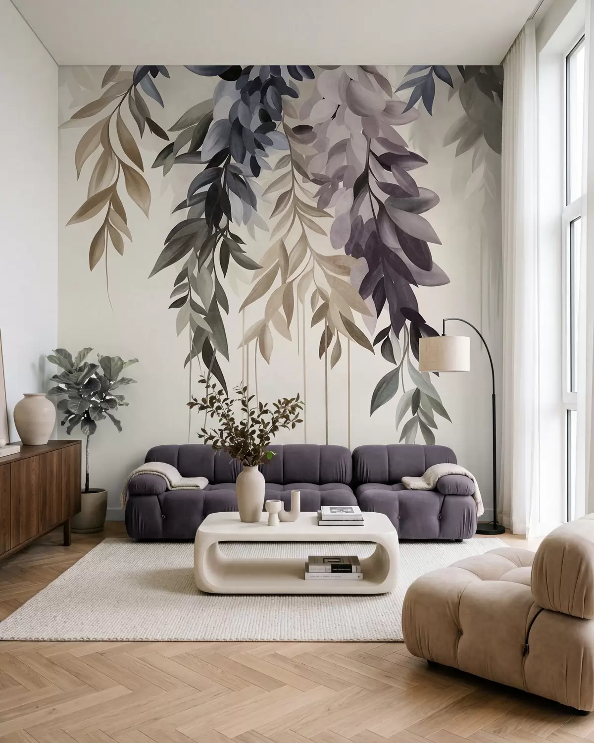 murales de pared Hojas colgantes w10057
