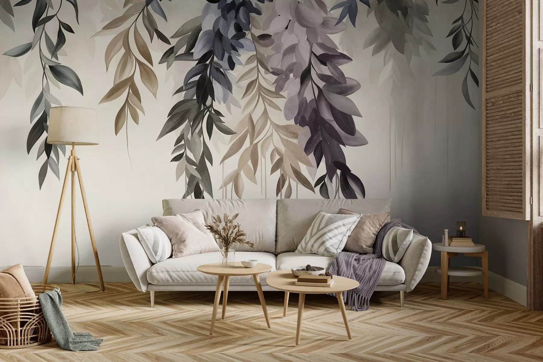 murales de pared Hojas colgantes w10057