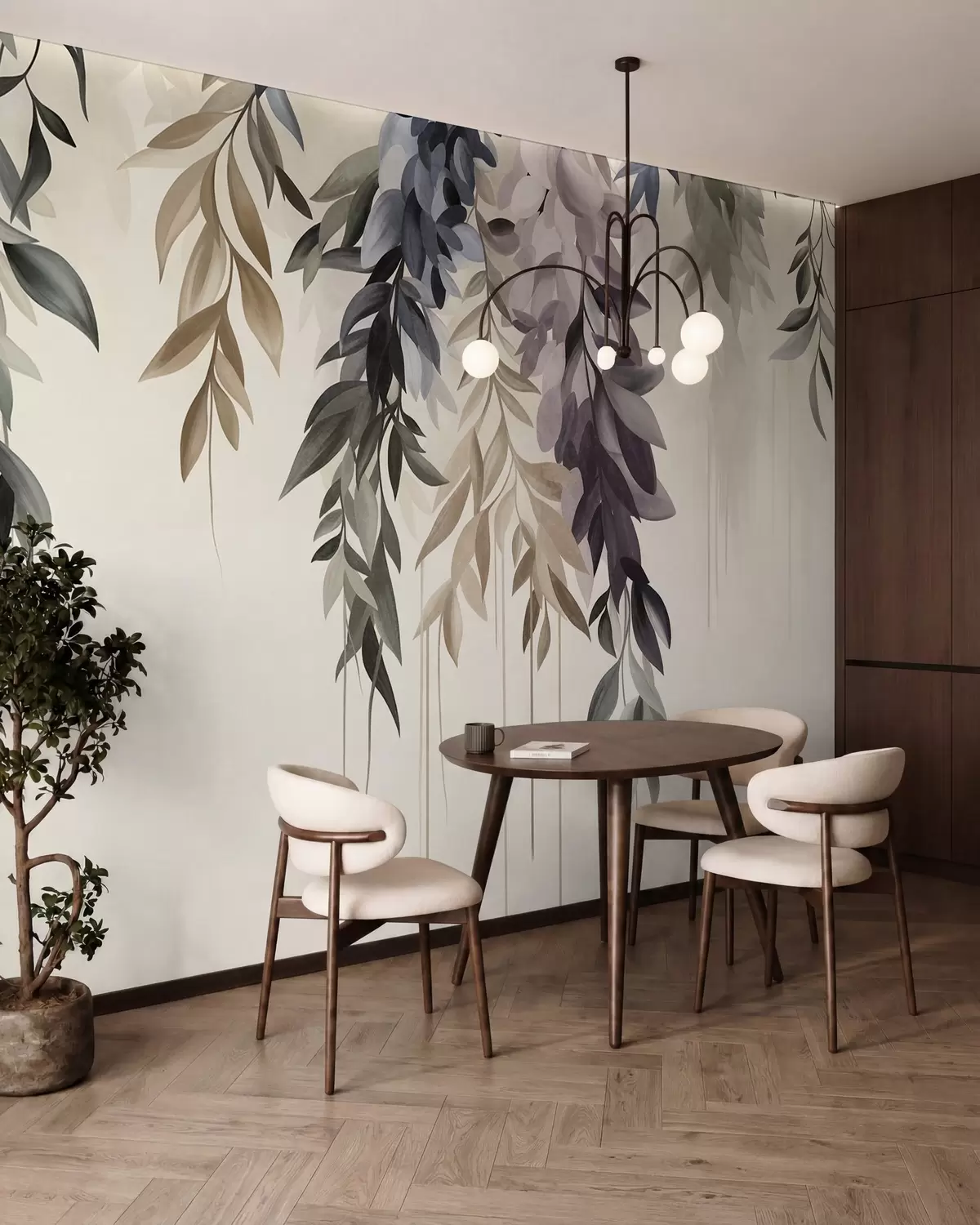 murales de pared Hojas colgantes w10057
