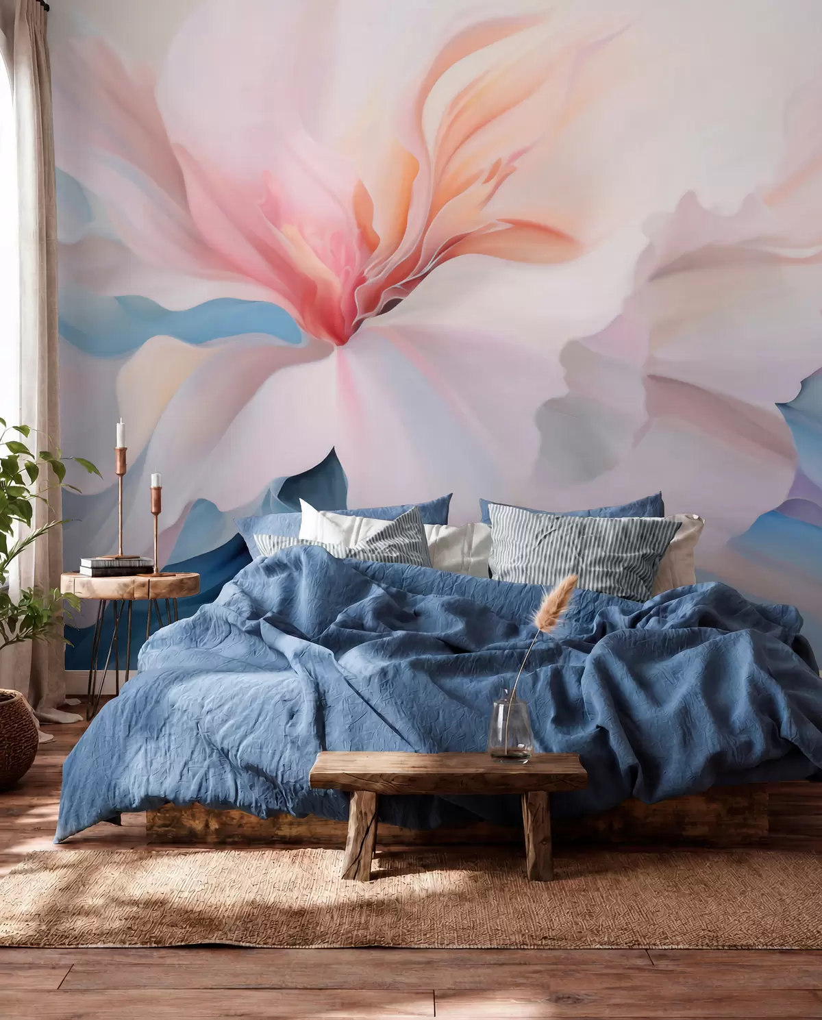 murales de pared Pétalos en rosa empolvado w05932