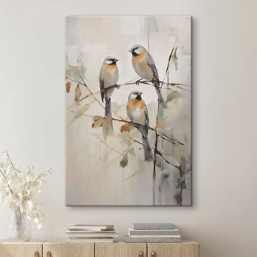 murales de pared Pajaritos, pintura de imitación s50839