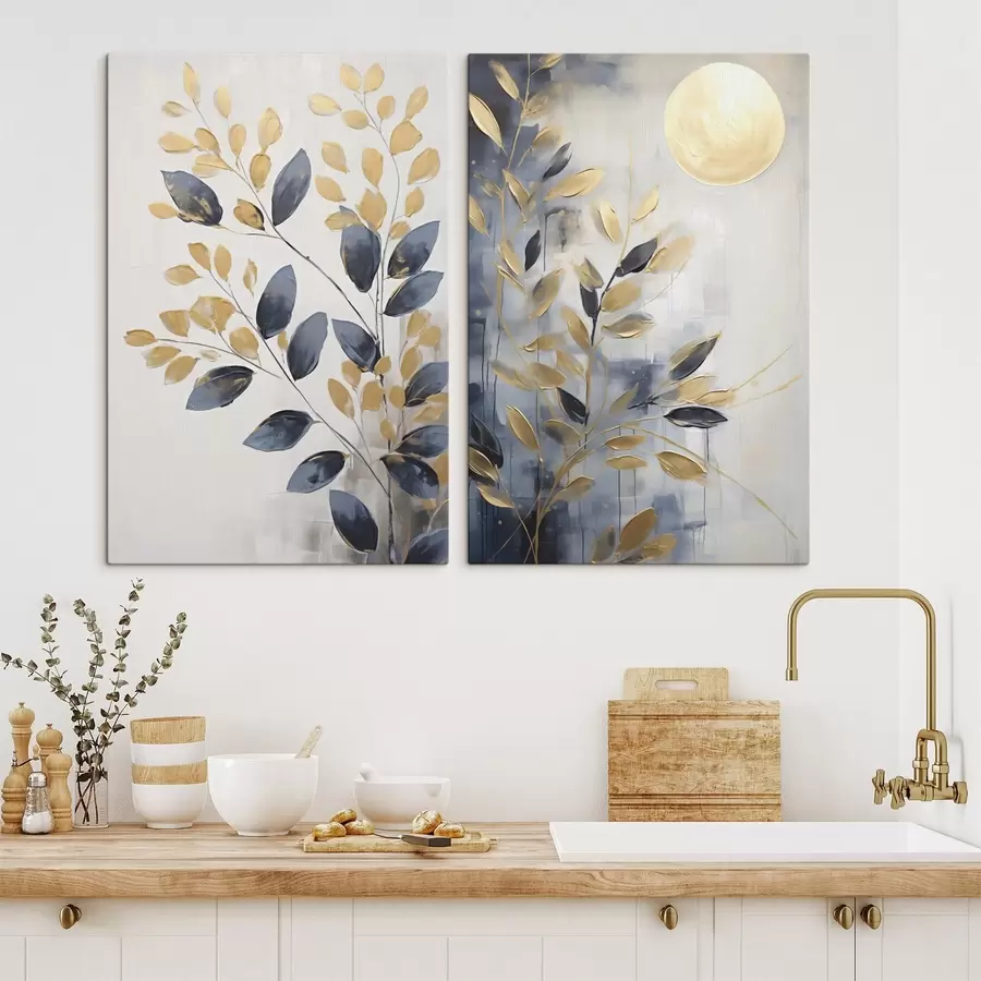 murales de pared Ramitas decorativas, pintura de imitación m31024
