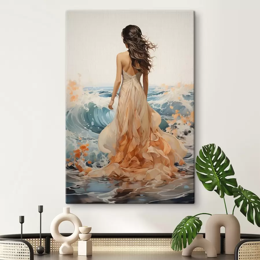 murales de pared Paseo vespertino junto al mar s50748