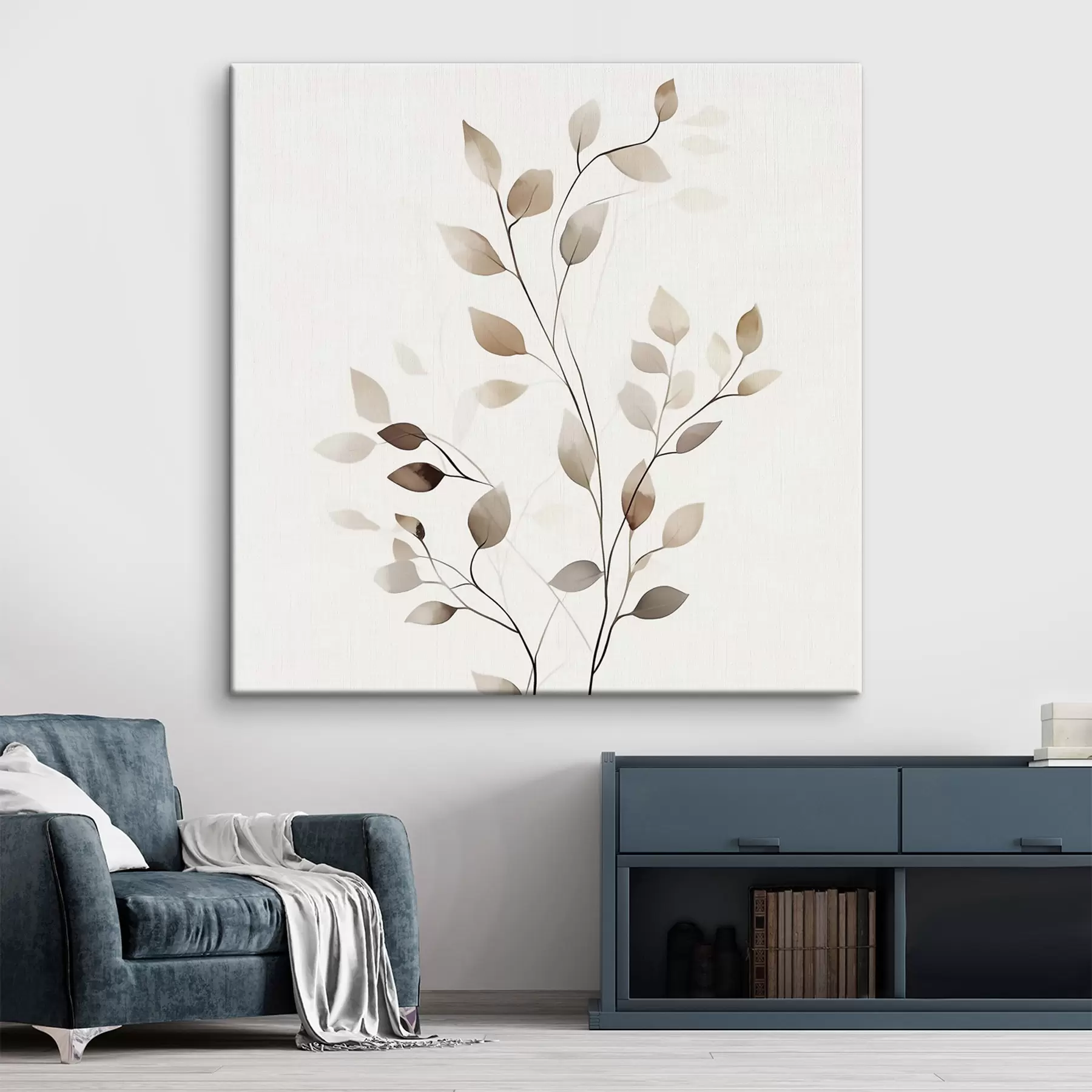 murales de pared Ramita de hojas topo s50763