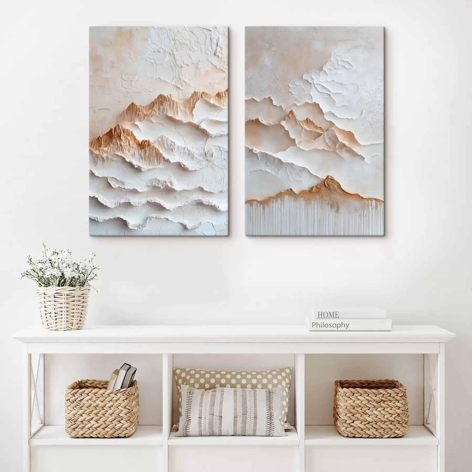 murales de pared Picos beige con textura m30996