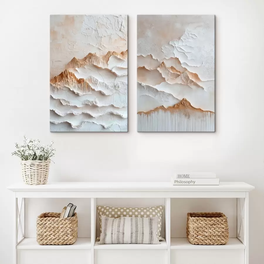 murales de pared Picos beige con textura m30996