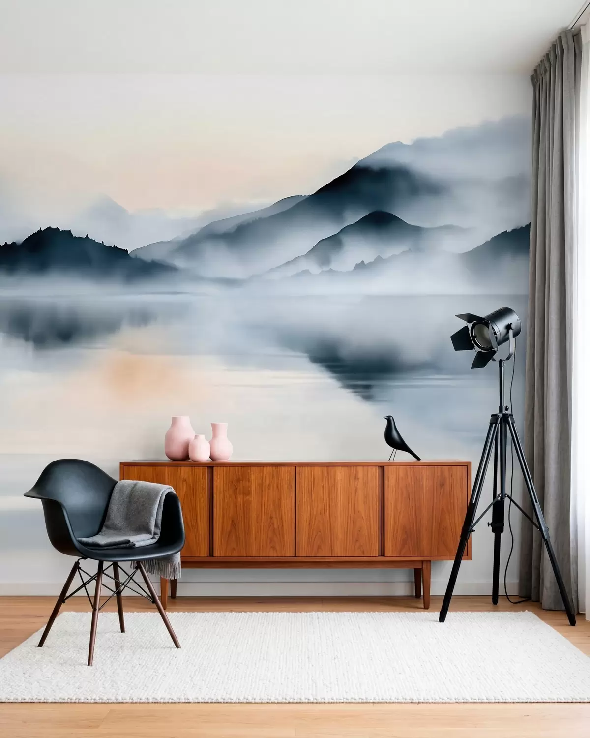 murales de pared Lago en acuarela w10078