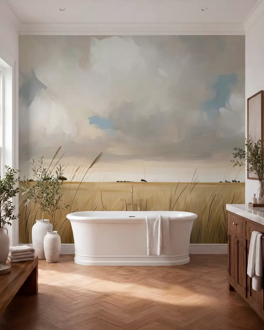 murales de pared Horizonte en oro w10079