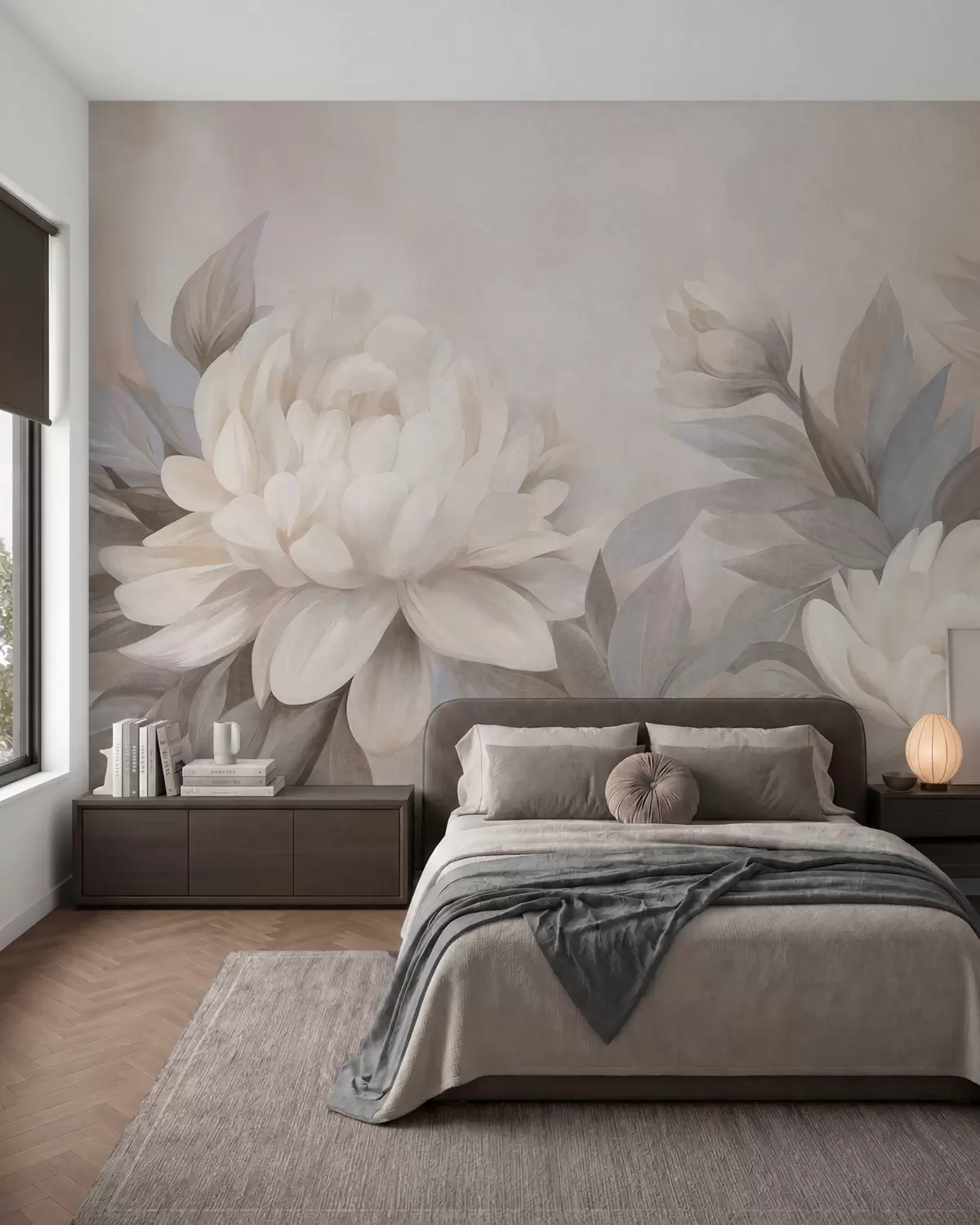 murales de pared Peonías en tonos pastel w10061