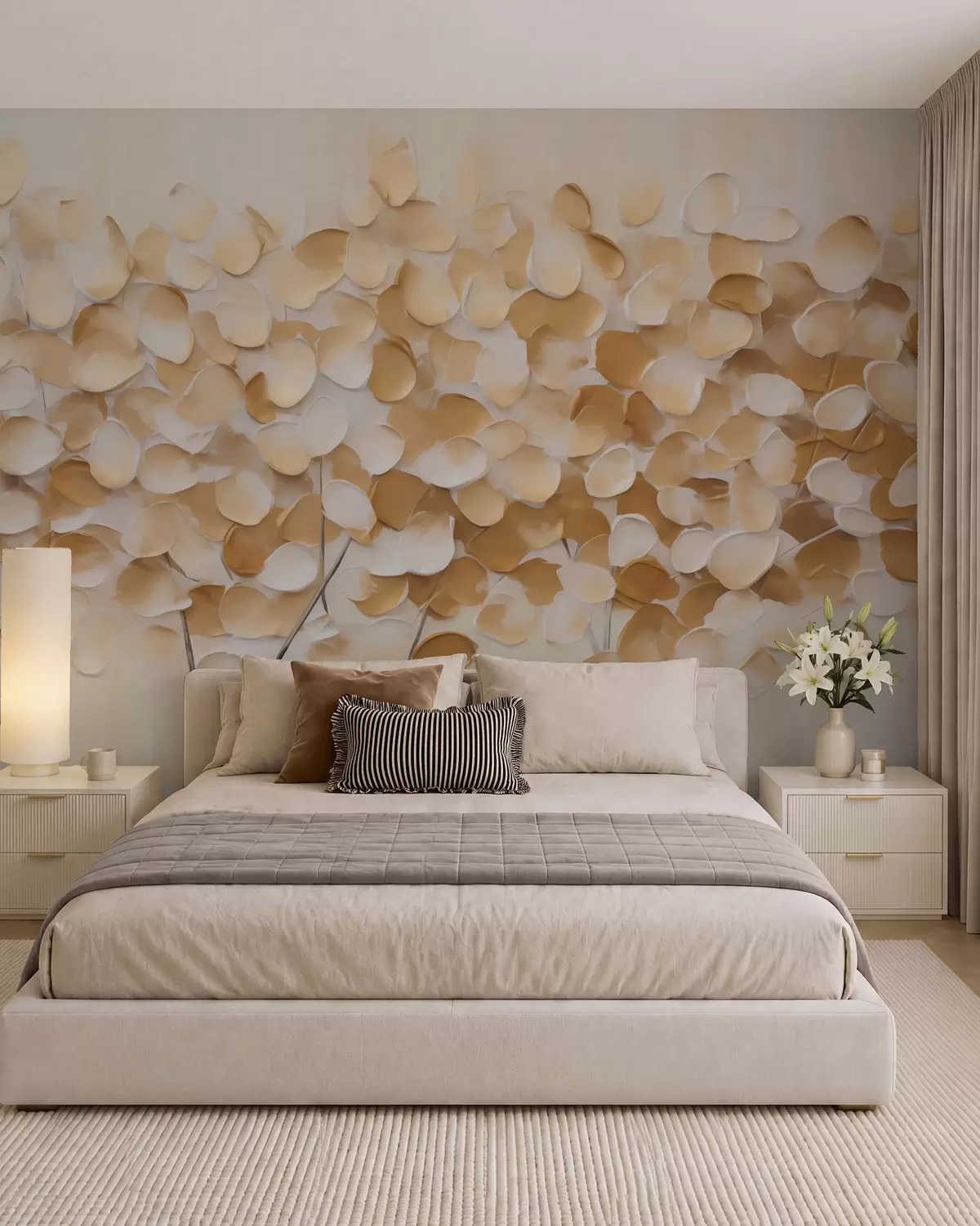 murales de pared Arboleda en oro w05942