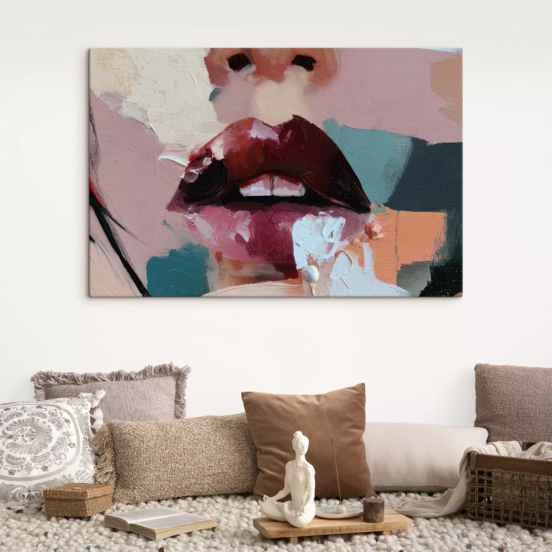 murales de pared Labios con pintalabios s50896