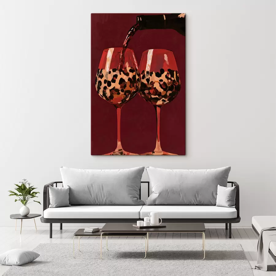 murales de pared Dos copas de vino s50900