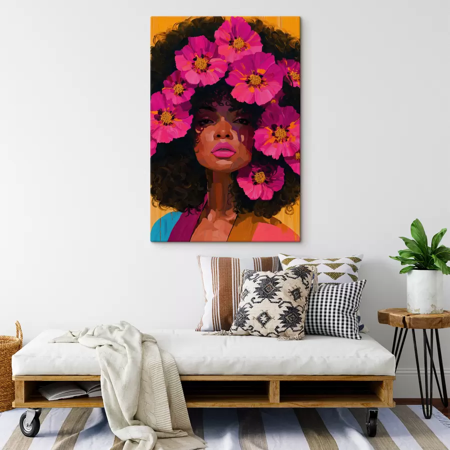 murales de pared Mujer con flores s50902