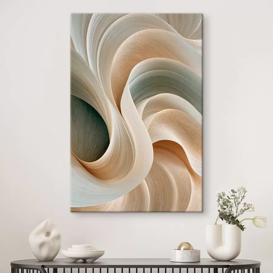 murales de pared Ondas delicadas y abstractas s50856