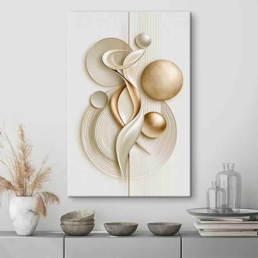 murales de pared Figura abstracta con bolas s50860