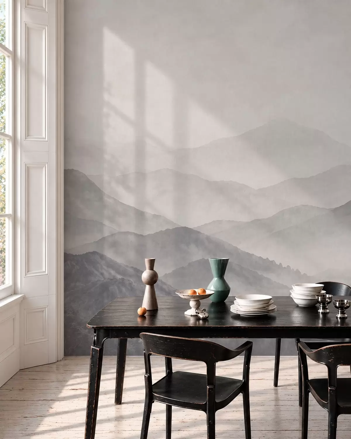 murales de pared Montañas en capas w05925