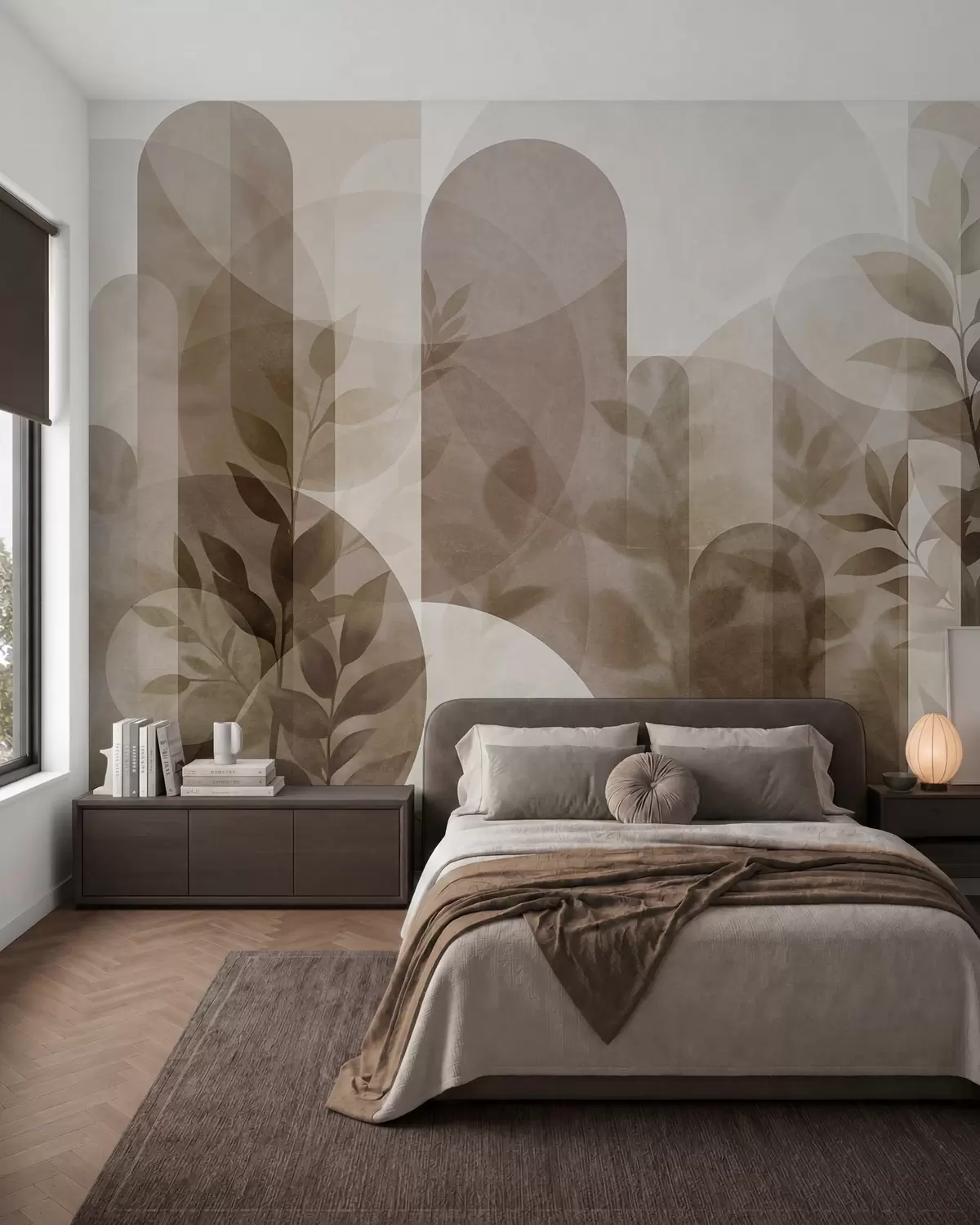 murales de pared Hojas y arcos w10088