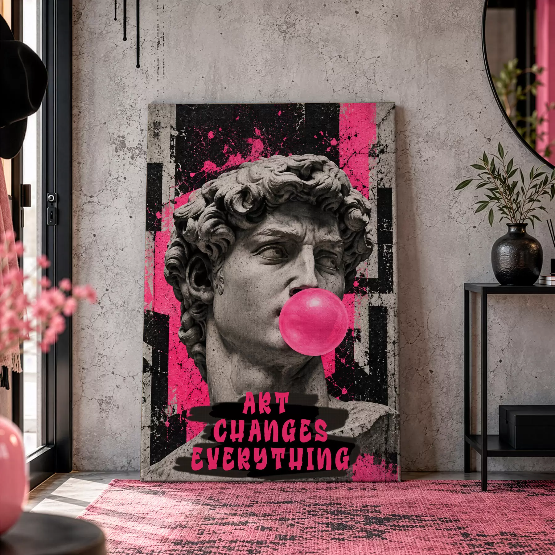 murales de pared El arte lo cambia todo s50645