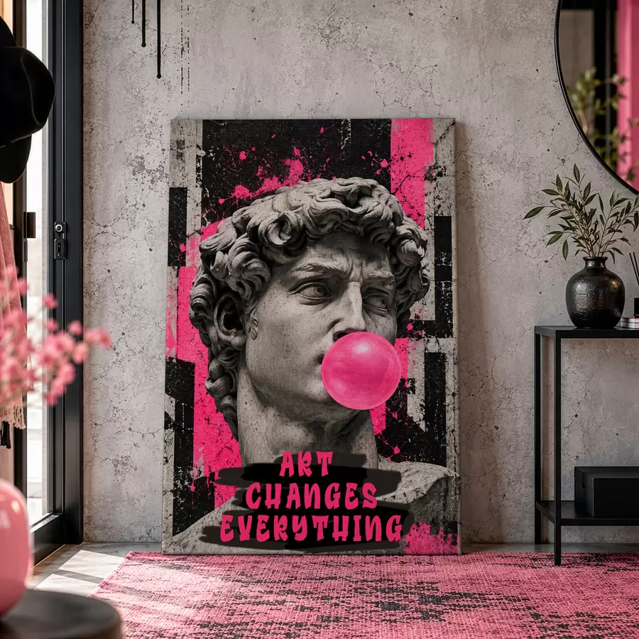 murales de pared El arte lo cambia todo s50645