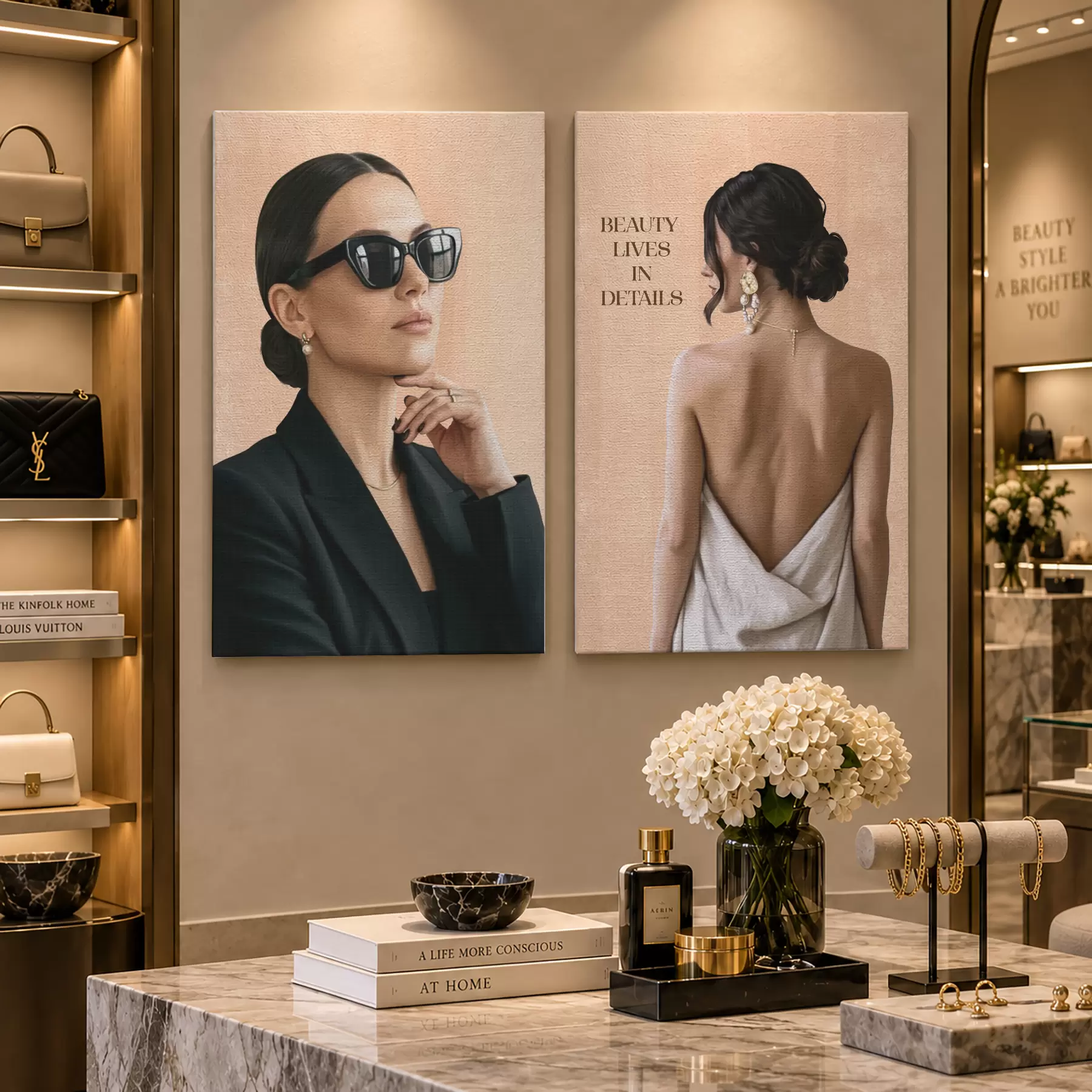 murales de pared El arte de la elegancia femenina m30992