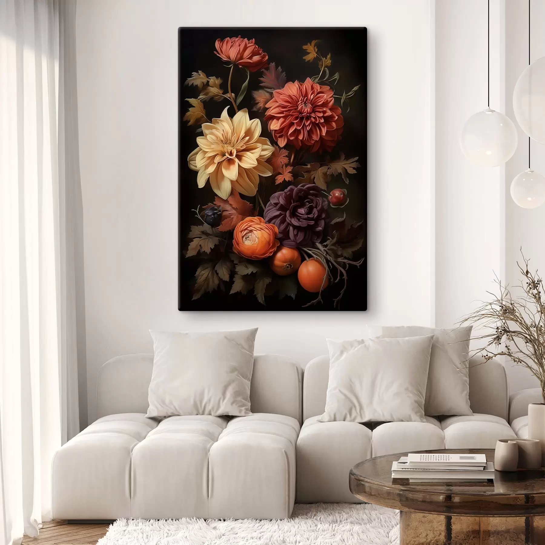 murales de pared Dalias en la sombra s50909