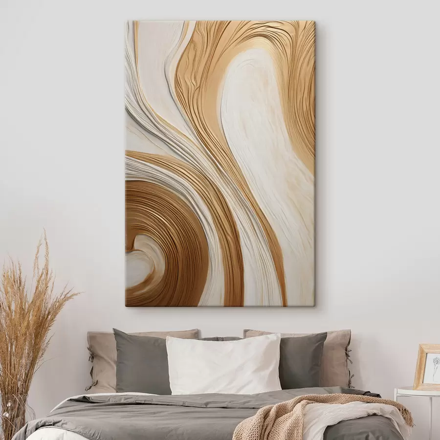 murales de pared Líneas abstractas en espiral que crean una obra de arte minimalista, moderna y con textura s50961