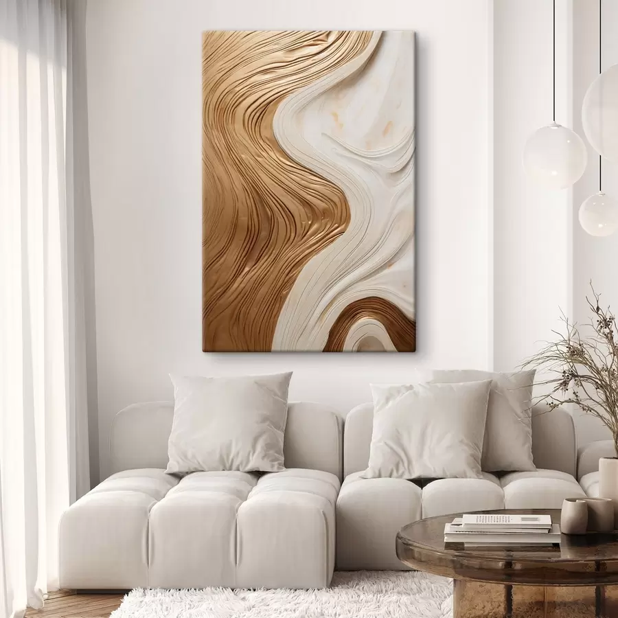 murales de pared Líneas abstractas en espiral que crean una obra de arte minimalista, moderna y con textura s50962