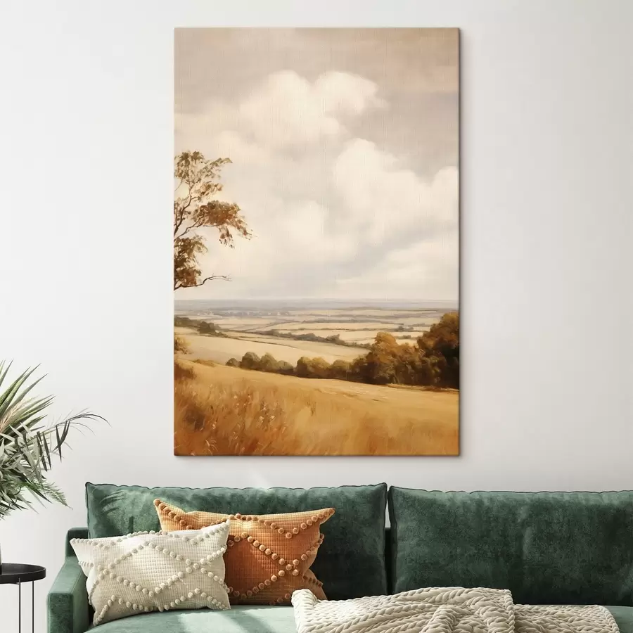 murales de pared Nubes sobre campos maduros s50966