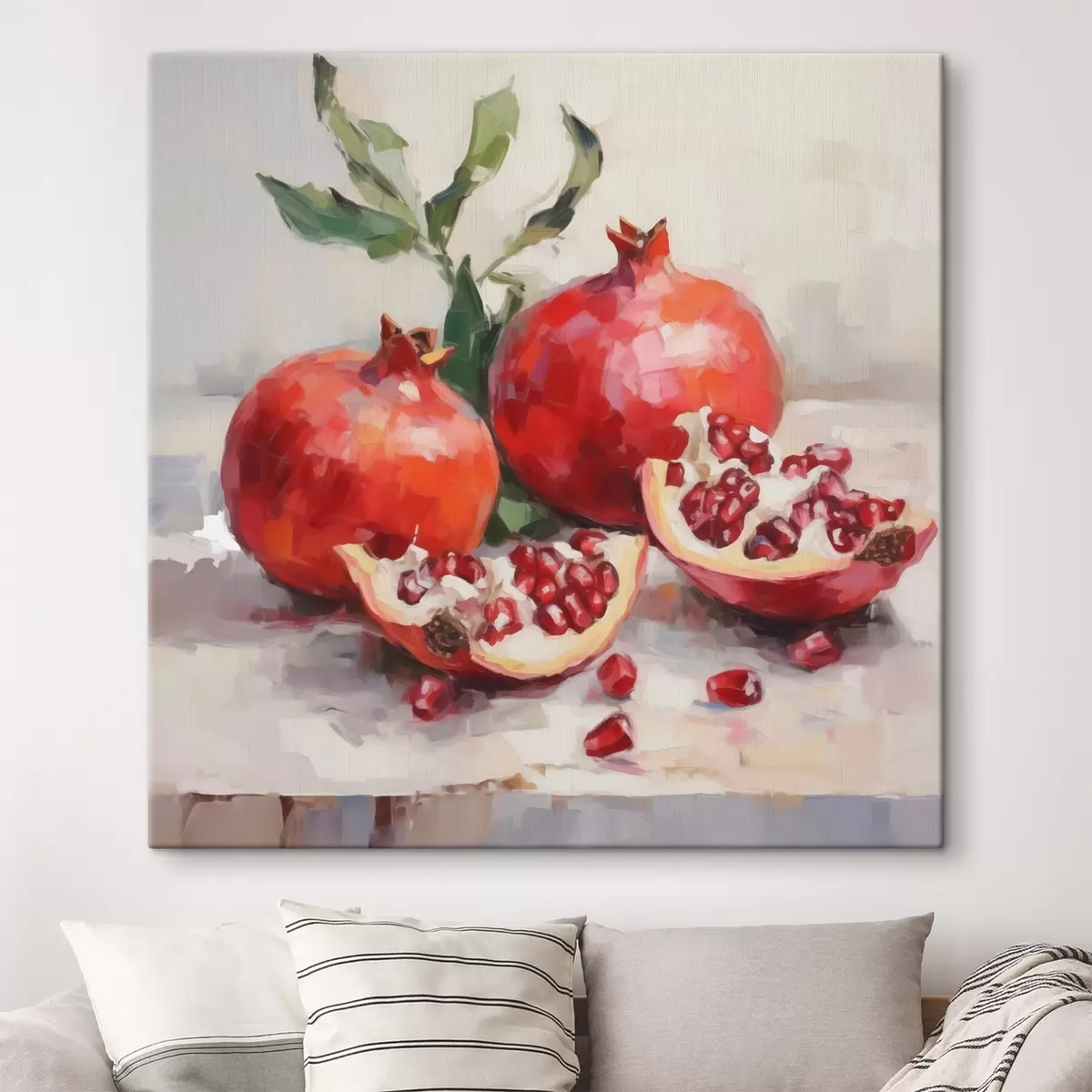 murales de pared Granadas, pintura de imitación s50982