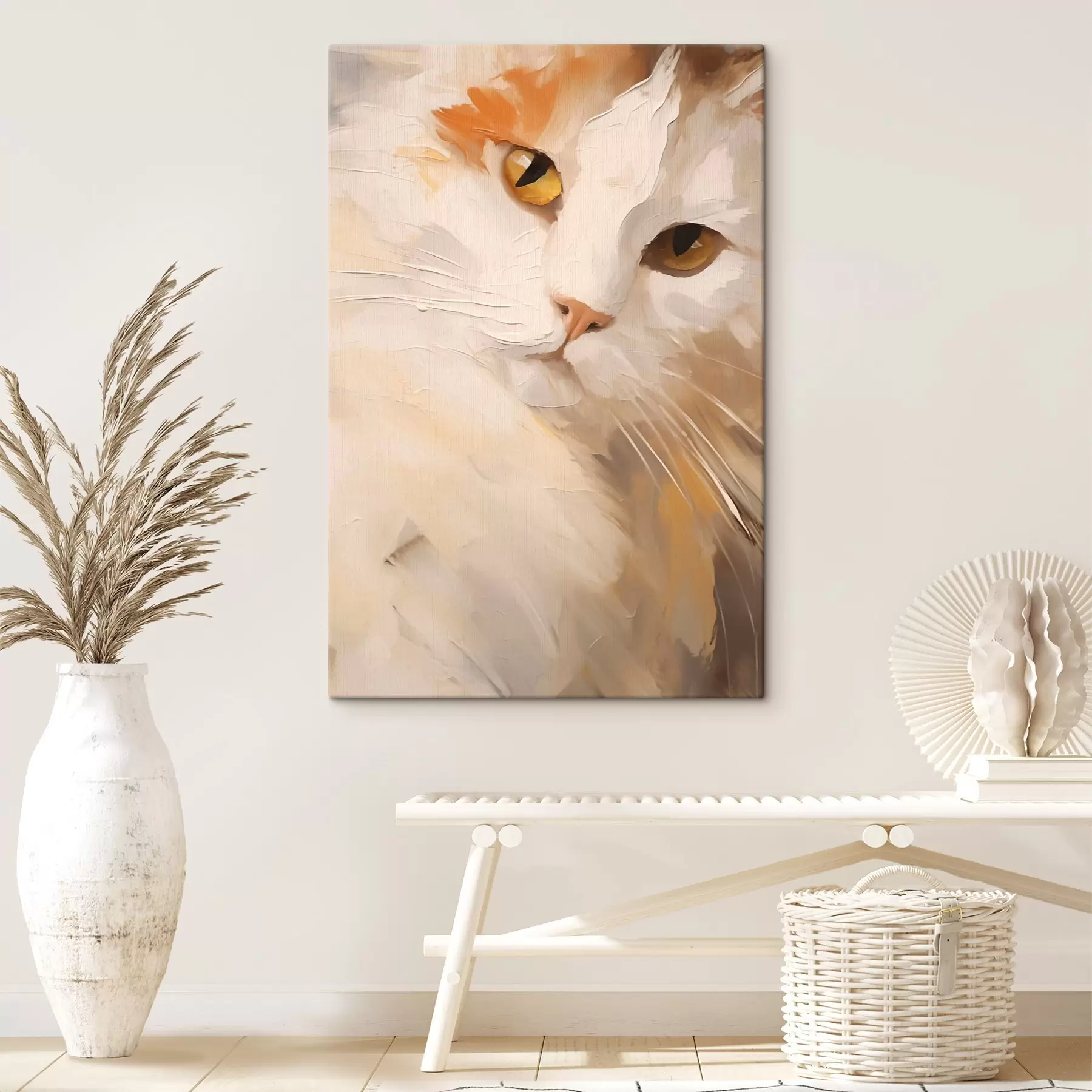 murales de pared Gato, pintura de imitación s50987