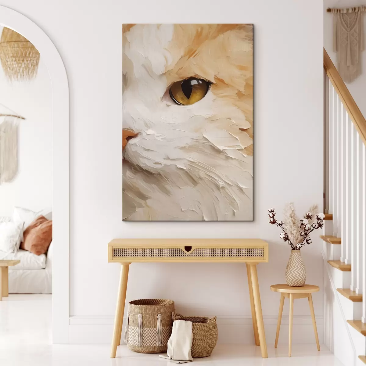 murales de pared Gato, pintura de imitación s50988