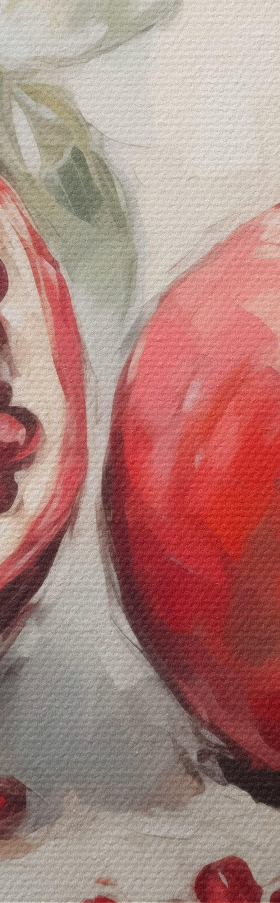 murales de pared Granadas maduras, pintura de imitación m31060