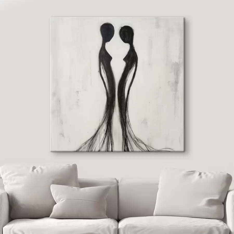 murales de pared Siluetas femeninas abstractas s51004