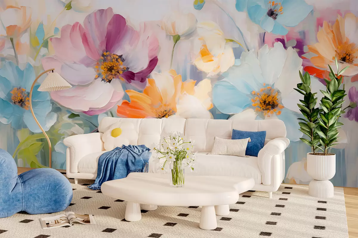 murales de pared Campo de flores w05827