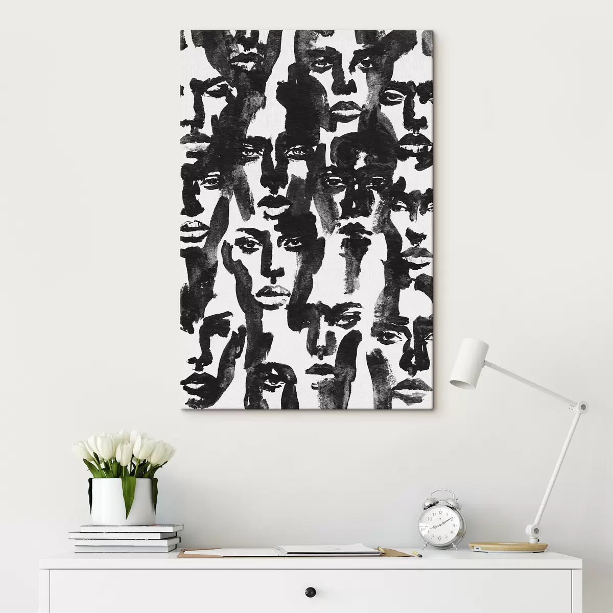 murales de pared Caras abstractas s50862