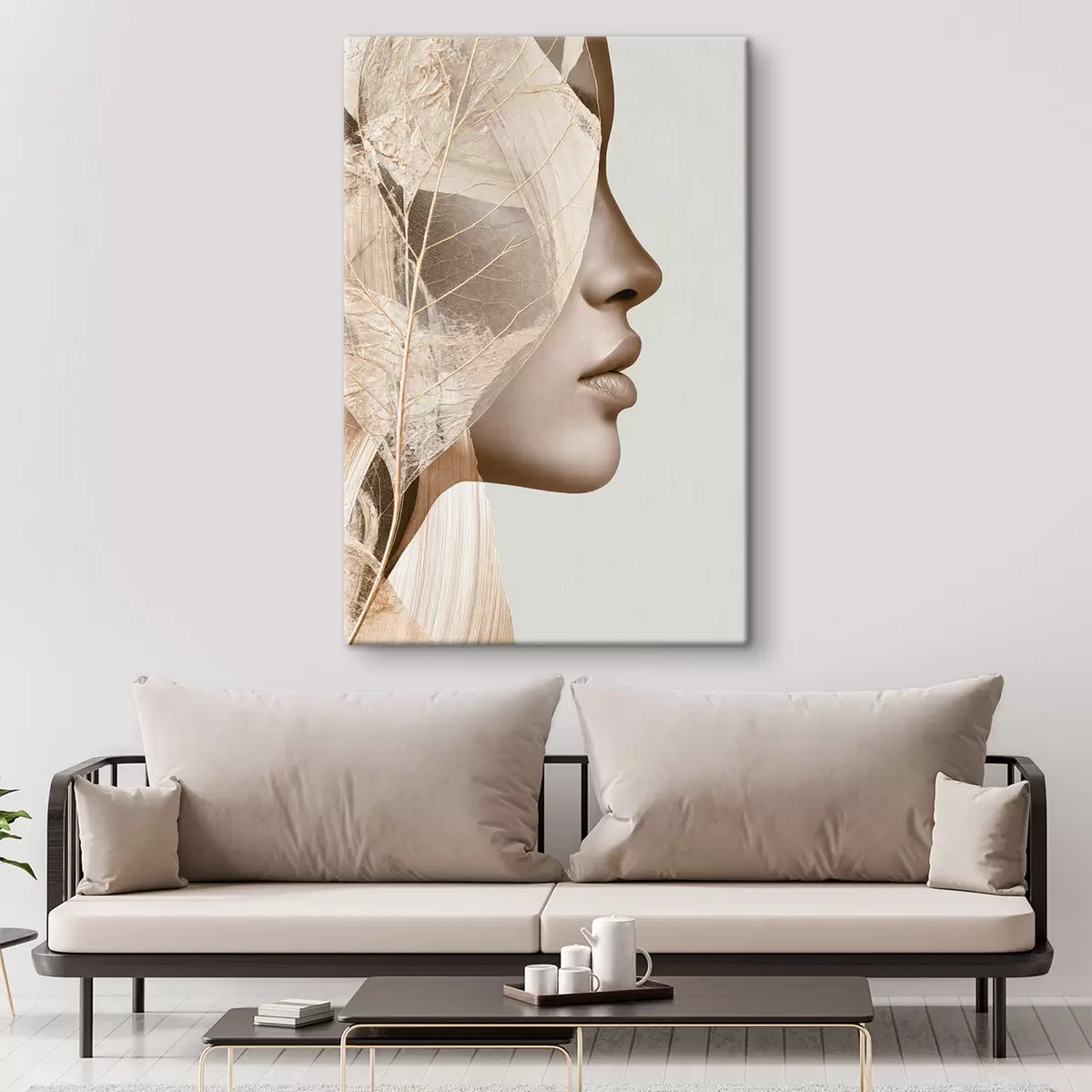murales de pared Retrato abstracto de una mujer s50865