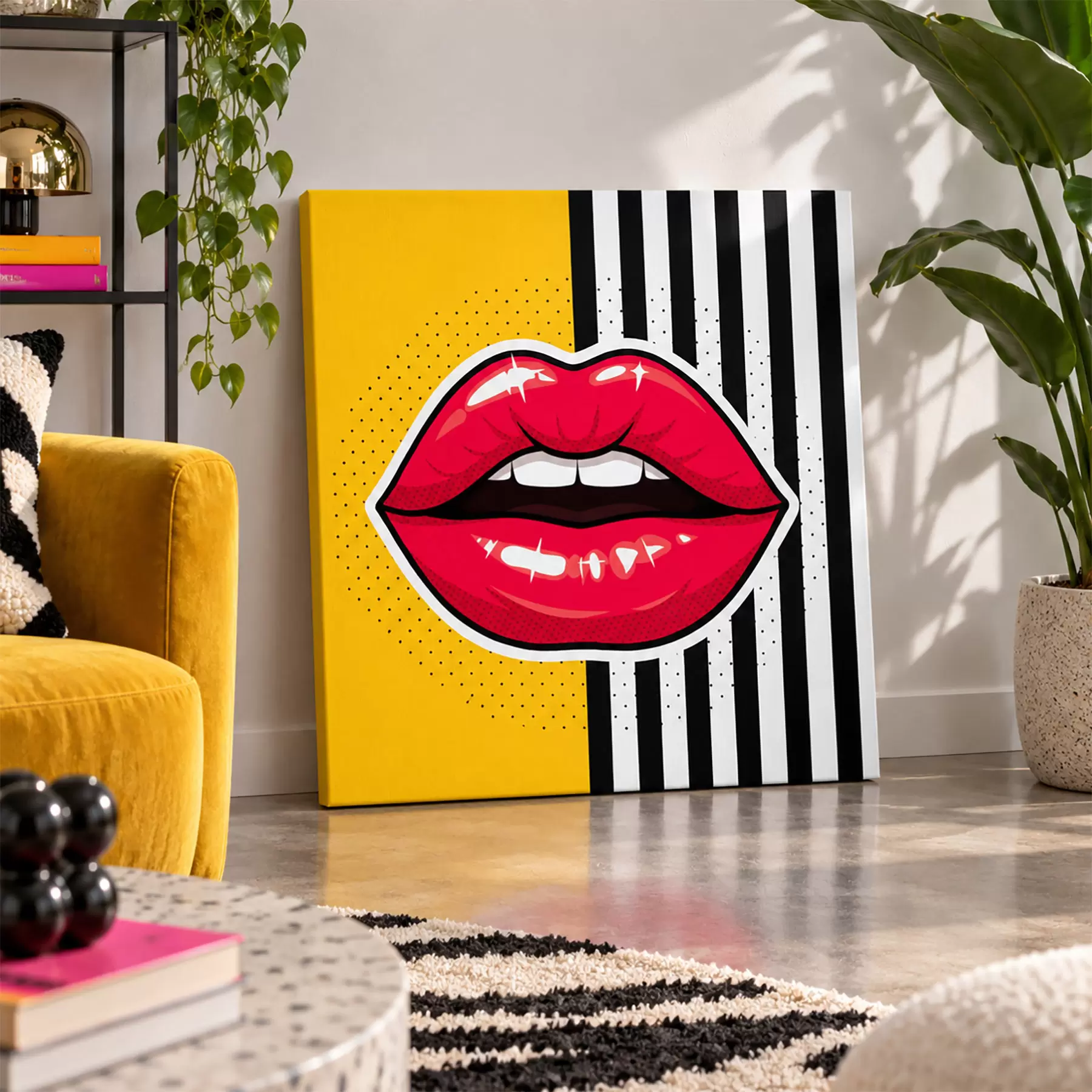 murales de pared Labios atrevidos y llamativos a la vista s50790