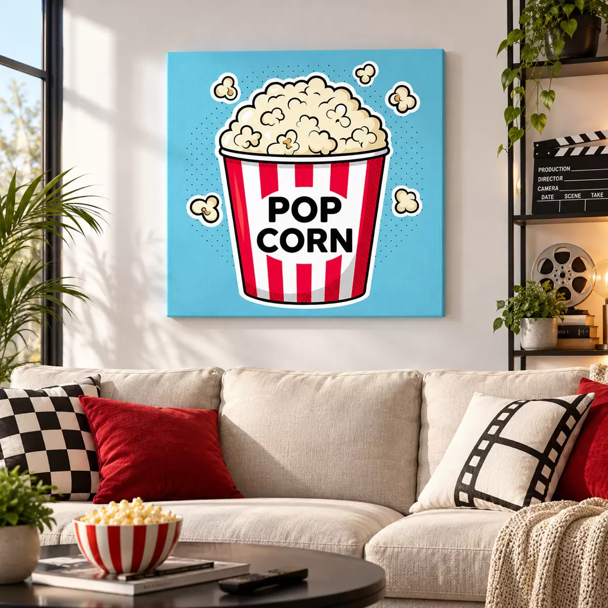 murales de pared La hora de la merienda con unas deliciosas palomitas s50791
