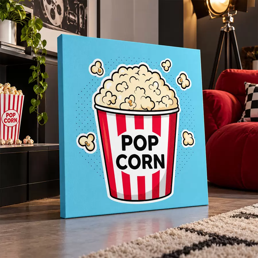 murales de pared La hora de la merienda con unas deliciosas palomitas s50791