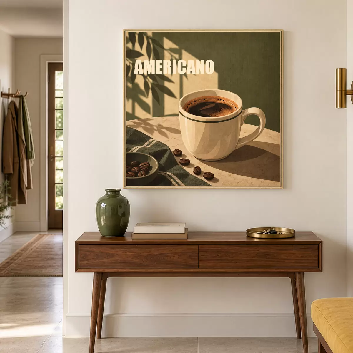 murales de pared Una taza caliente de felicidad matutina s50872