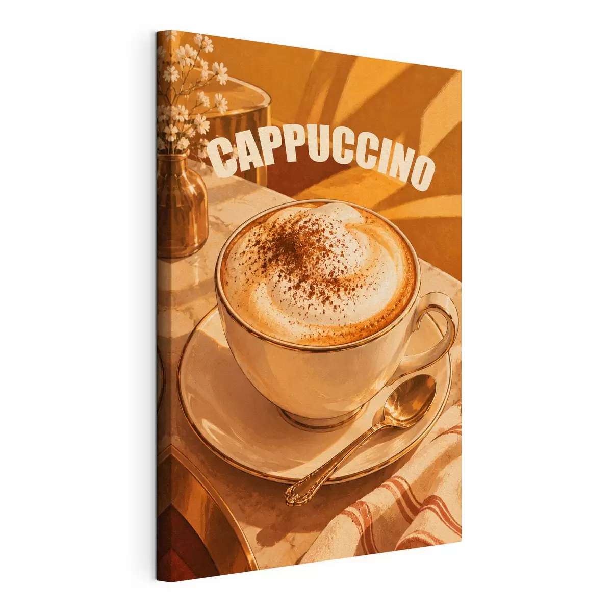 murales de pared Un delicioso capuchino para alegrarte el día s50874