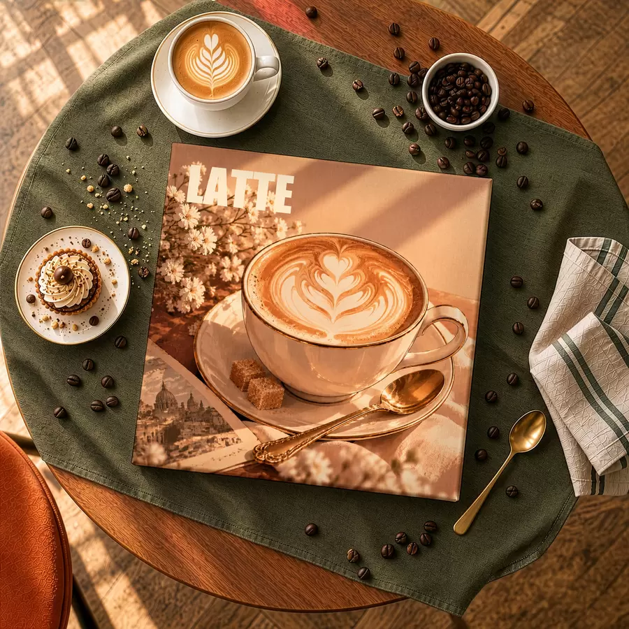 murales de pared El café perfecto para disfrutar por la mañana s50873