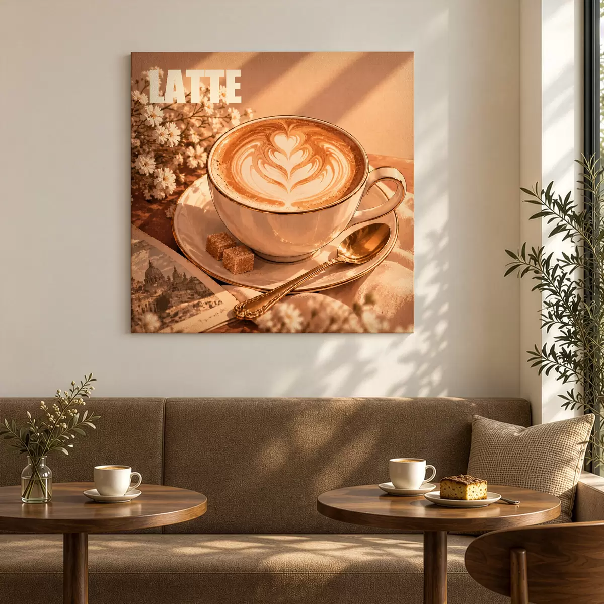 murales de pared El café perfecto para disfrutar por la mañana s50873