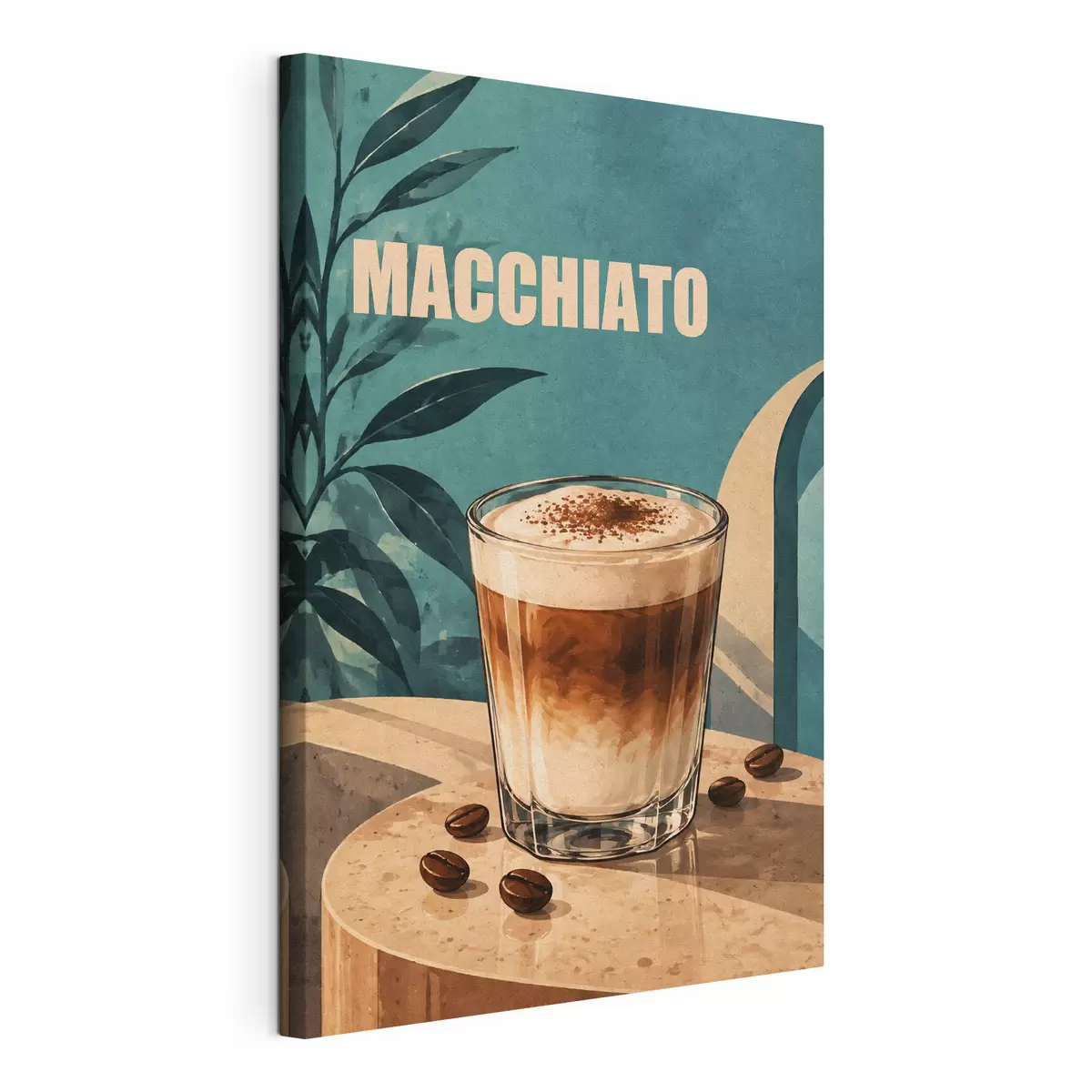 murales de pared Un delicioso macchiato en un día soleado s50875